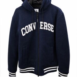 Converse Chuck Taylor Varsity Logo Fleece Hooded Navy Blue Mens size Large NEW!